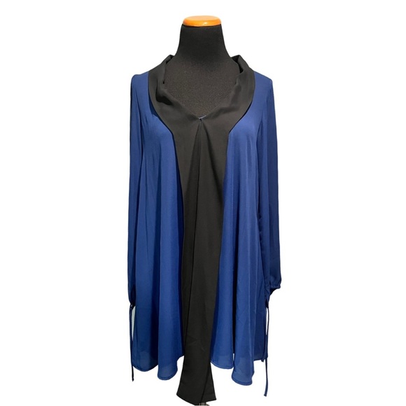 Charles Henry Mini Dress with Tie Neck - Picture 2 of 4